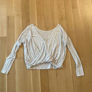 Gray Women's Wrap Top